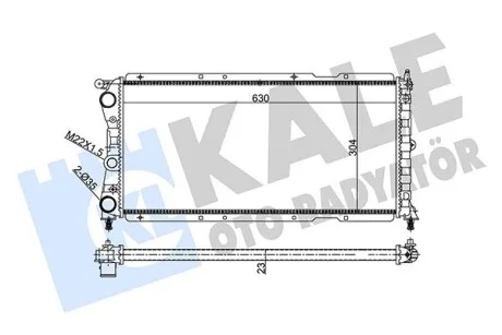 KALE FIAT радіатор охолодження Punto 1.7D/TD 94- Kale 351940
