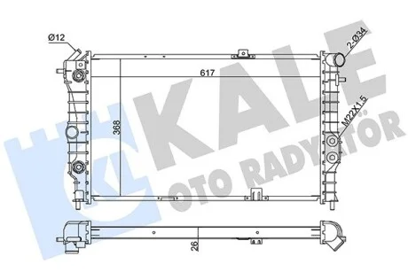 KALE OPEL радіатор охолодження Calibra A,Vectra A 88- Kale 351955