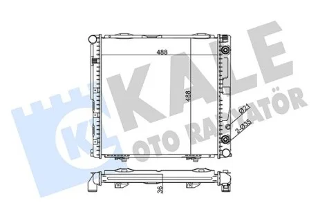 KALE DB Радиатор охлаждения E-Class W124 2.0/2.2 93- Kale 351960