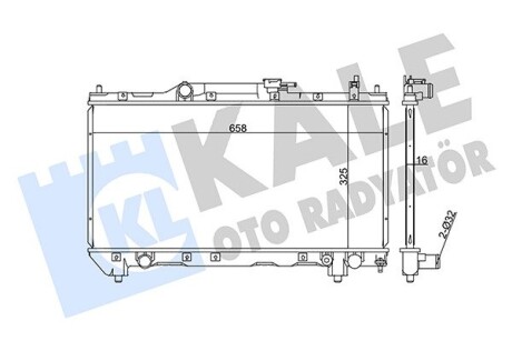 TOYOTA радіатор охолодження Avensis 1.6/1.8 97- Kale 351965