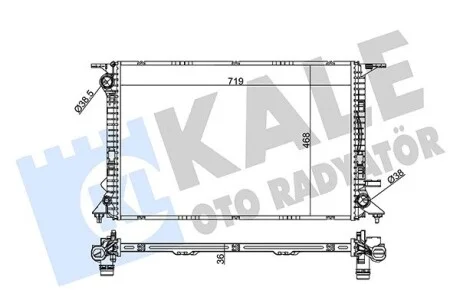 KALE VW радіатор охолодження Audi A4/5/6/7,Q5 2.0/3.0TFSI/TDI 08- Kale 351985
