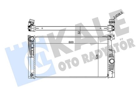 BMW Радиатор охлаждения 5 F10 520/528i 11- Kale 351990