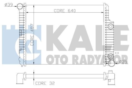 DB Радіатор охолодження W210 2.0/2.3 95- Kale 352000