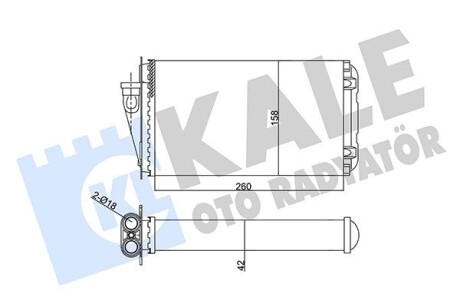 FIAT радіатор опалення Alfa Romeo 145/146/155 92- Kale 352030