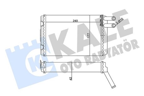 VOLVO радіатор опалення 740/760/780/940/960,S90 Kale 352050