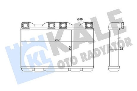 BMW радіатор опалення 7 E38 94- Kale 352070