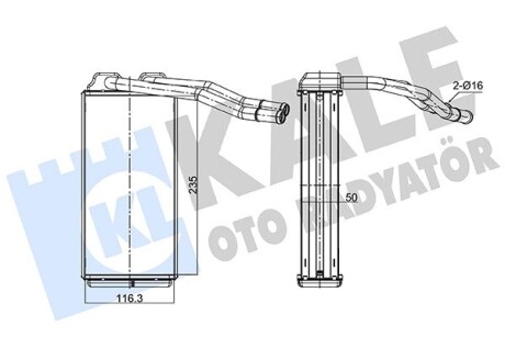 LAND ROVER Радіатор опалення Freelander 98- Kale 352090