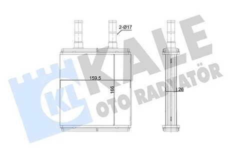 Радиатор отопителя Hyundai Getz KALE OTO RADYATOR Kale 352110