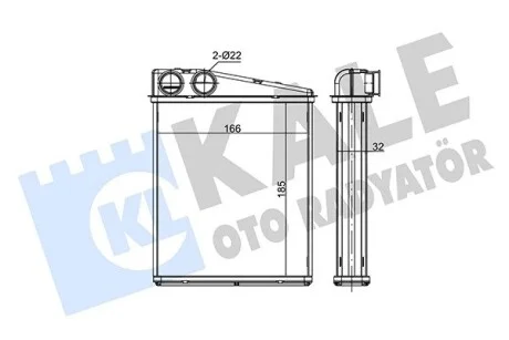 KALE MERCEDES Радиатор отопления W169/B245,Mini Kale 352125
