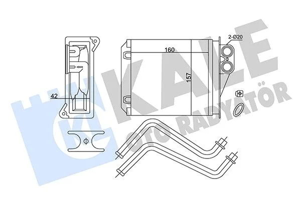 KALE DB радіатор опалення Sprinter 06-,VW Crafter 06- Kale 352175 (фото 1)
