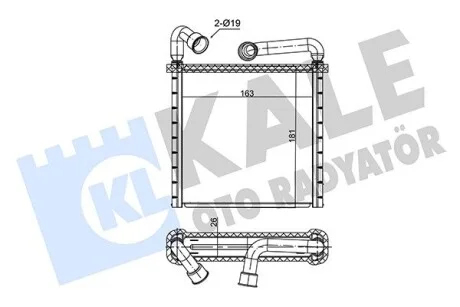 Радиатор отопителя Audi TT - Man Tge - Skoda Karoq, Kodiaq, Octavia III KALE OTO RADYATOR Kale 352180