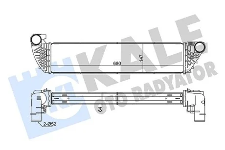 KALE RENAULT Інтеркулер Espace IV,Laguna II,Vel Satis 1.9/2.2dCi 04- Kale 352260