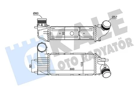KALE PEUGEOT інтеркулер 607 2.0HDI 05- Kale 352285