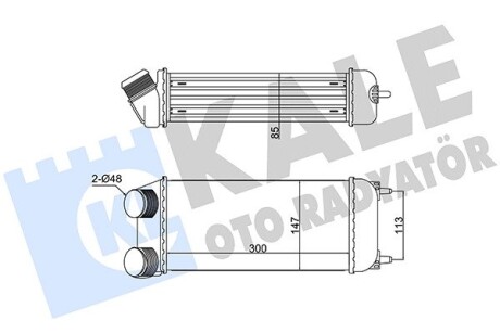 PEUGEOT інтеркулер 206 1.6/2.0HDI 02- Kale 352320