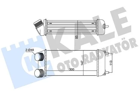 KALE PEUGEOT інтеркулер 206 1.6/2.0HDI 02- Kale 352320