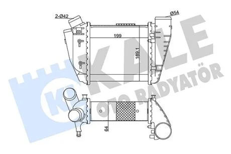 KALE VW інтеркулер Audi A4 2.5TDI 00- Kale 352385