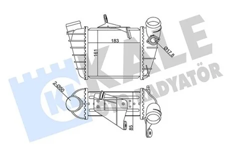 KALE SKODA інтеркулер Fabia I 1.9TDI 00- номер шасі до 6Y-44115 000 Kale 352410