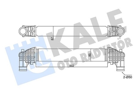 VW Интеркулер Sharan,Ford Galaxy,Seat 1.8T/1.9TDI 95- Kale 352420