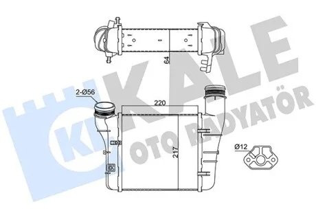 KALE VW Интеркулер лів.Audi A4 2.0TDI/TFSi 04- Kale 352430