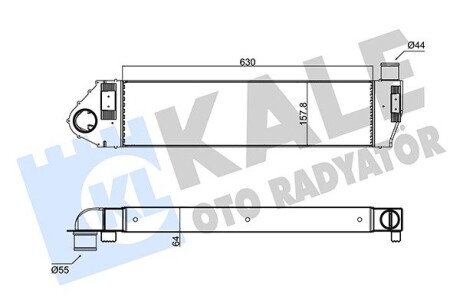 RENAULT Интеркулер Megane II,Scenic II 1.9dCi 05- Kale 352470