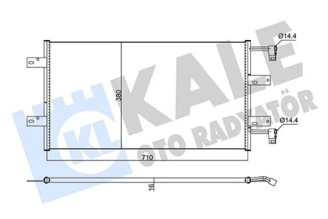 Радиатор кондиционера Nissan Primastar, Opel VIVaro, Renault Trafic II KALE OTO RADYATOR Kale 352585