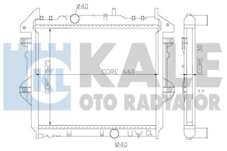 TOYOTA радіатор охолодження Hilux VII 2.5/3.0 D-4D 05- Kale 352600