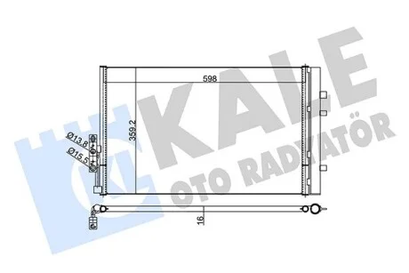 KALE BMW Радіатор кондиціонера (конденсатор) з осушувачем X3 F25,X4 F26 12- Kale 352610