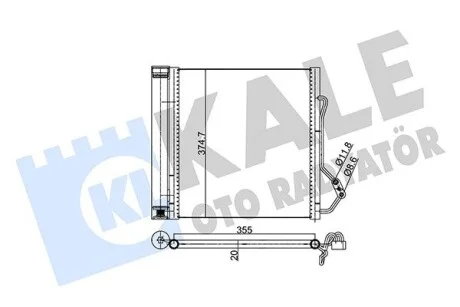KALE DB Радіатор кондиціонера (конденсатор) Smart Fortwo, City, Cabrio Kale 352620