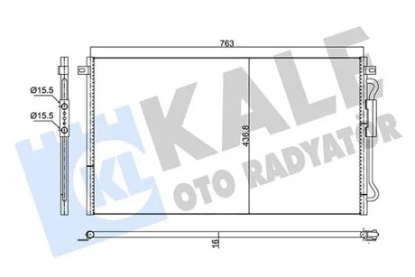 KALE CHRYSLER Радіатор кондиціонера (конденсатор) Voyager IV 00- Kale 352635