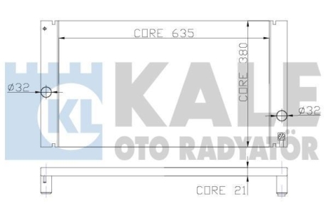 VOLVO радіатор охолодження C30/70 II,S40 II,V50 2.0/2.5 04- Kale 352800 (фото 1)