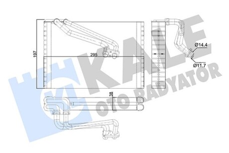 OPEL випарник Corsa D,Fiat Grande Punto,Punto Kale 352975