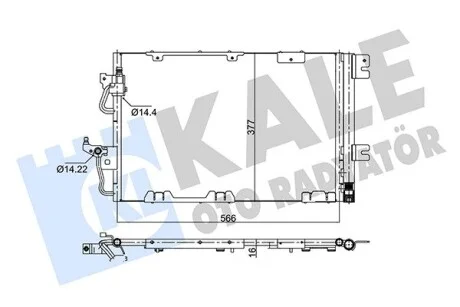 KALE OPEL Радіатор кондиціонера (конденсатор) Astra H, Zafira B Kale 353065