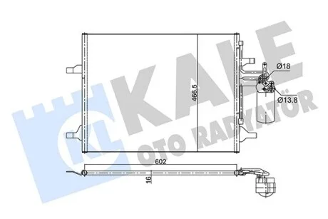 KALE VOLVO Радіатор кондиціонера (конденсатор) S60 II, V60, V70 III, XC60, XC70 II Kale 353075