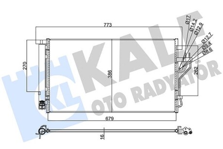 Радиатор кондиционера Hyundai IX35, Kia Carens IV, Sportage OTO RADYATOR Kale 353105