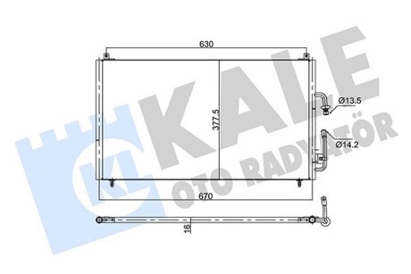 PEUGEOT радіатор кондиціонера 406 96- Kale 353145