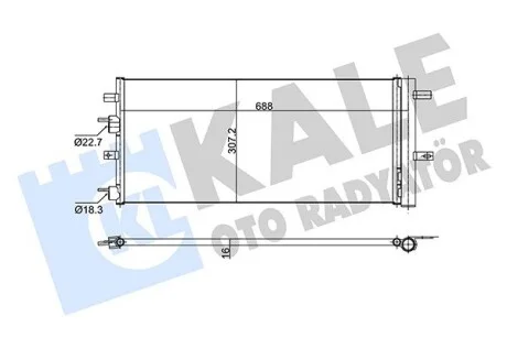 Радиатор кондиционера Ford Galaxy, Mondeo V, S-Max KALE OTO RADYATOR Kale 353160