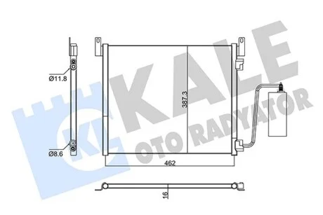 KALE OPEL радіатор кондиціонера Signum,Vectra C 2.8/3.0CDTi/3.2 V6 03- Kale 353205