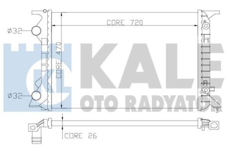 AUDI Радіатор охолодження A4/5/6, Q5 2.0 09-, PORSCHE Kale 353400 (фото 1)