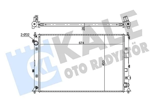 KALE HONDA Радіатор системи охолодження двигуна CIVIC X 1.0, 1.5 16-, HR-V 1.5 i-VTEC 19- Kale 353885 (фото 1)