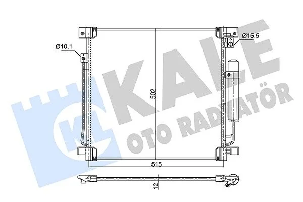 Радиатор кондиционера Fiat Fullback, Mitsubishi L 200, Triton KALE OTO RADYATOR Kale 354015 (фото 1)