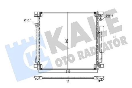 Радиатор кондиционера Fiat Fullback, Mitsubishi L 200, Triton KALE OTO RADYATOR Kale 354015