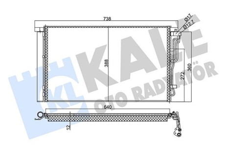 Радиатор кондиционера Hyundai Elentra (AD) (15-) OTO RADYATOR Kale 354025