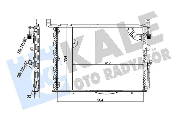 KALE DB Радіатор кондиціонера W201 88- Kale 354070 (фото 1)