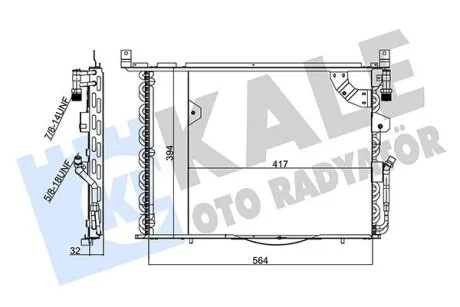 KALE DB Радіатор кондиціонера W201 88- Kale 354070