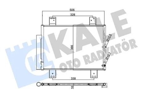 KALE DAIHATSU Радіатор кондиціонера (конденсатор) Terios 05- Kale 354080