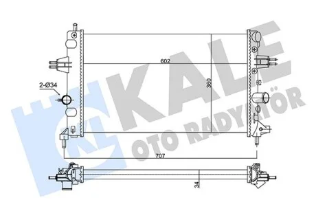 KALE OPEL радіатор охолодження Astra G 1.6 02- Kale 354105