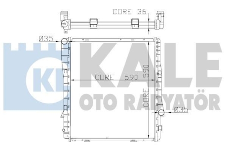 BMW радіатор охолодження X5 E53 3.0d/4.4/4.8 Kale 354200 (фото 1)