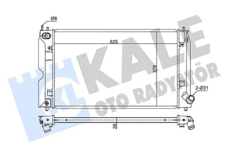 TOYOTA Радиатор охлаждения Corolla 1.4 D-4D 04- Kale 354210