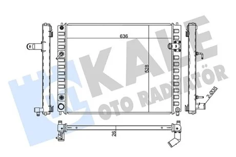 Радиатор охлаждения Infiniti Ex 35, Ex 37, Ex 37 Awd, Fx 50 Awd Radiator KALE OTO RADYATOR Kale 354220
