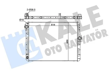 Радіатор охолодження двигуна BMW 5 F10 (10-) 2.5i, 3.0i (N52) KALE OTO RADYATOR Kale 354235